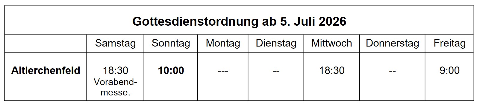 neue GD Termine